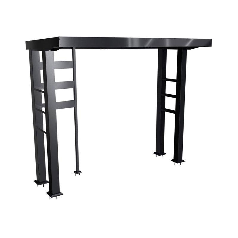 Castelle Flame Blaze 108-Inch 6-Burner 85K BTU Deluxe Stainless Steel Liquid Propane Outdoor Kitchen Grill Island With Wine Cooler, Rotisserie, Cabinets, And Granite Countertops
