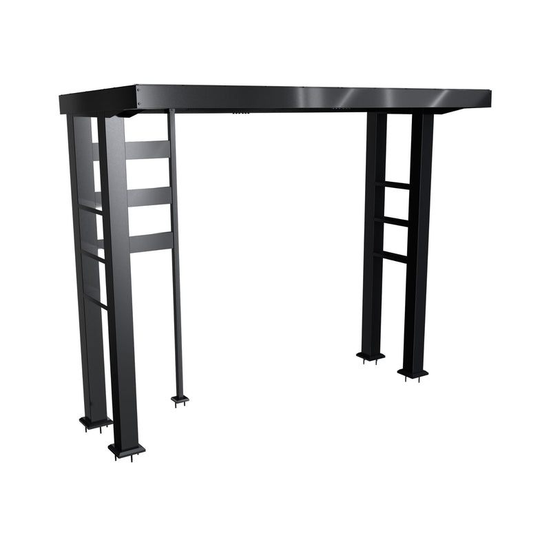 Castelle Flame Imperial 110-Inch 4-Burner 72K BTU Deluxe Stainless Steel Outdoor Kitchen Grill Island With Wine Cooler, Rotisserie, Cabinets, And Granite Countertops