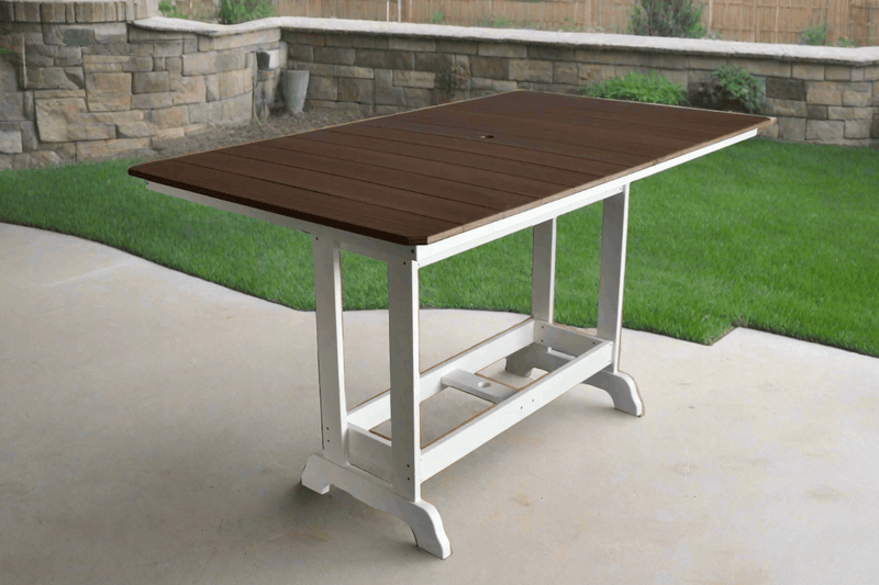 6' Rectangular Poly Patio Table – Dining, Counter & Bar Height