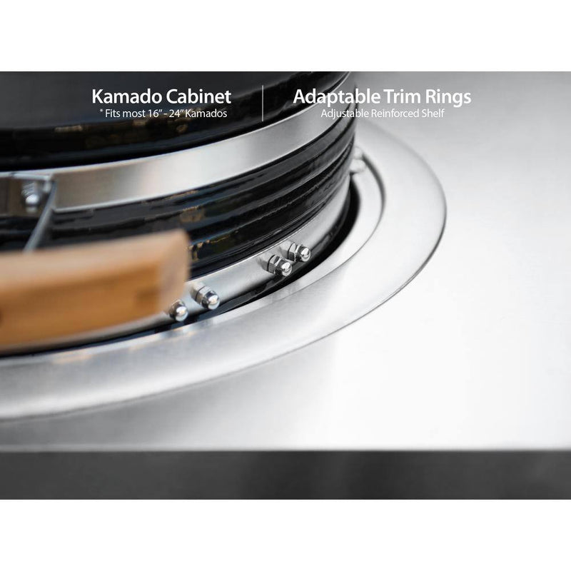 Aluminum Slate Gray 3-Piece 64 In. W X 36.5 In. H X 24 In. D 3-Piece Outdoor Kitchen Cabinet Set with Countertop