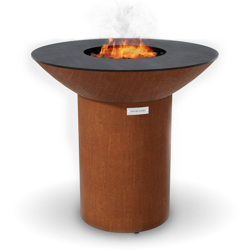 Arteflame Classic 40" Round Base Flat-Top Grill & Fire Bowl