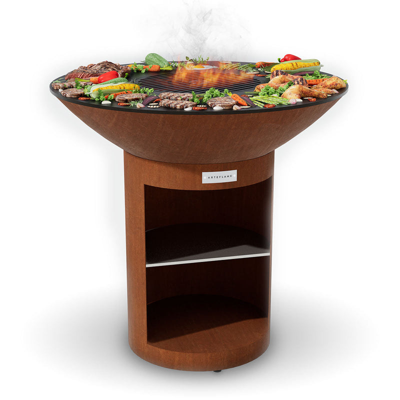 Arteflame XXL 40" Classic Storage Base Flat-Top Grill & Fire Bowl