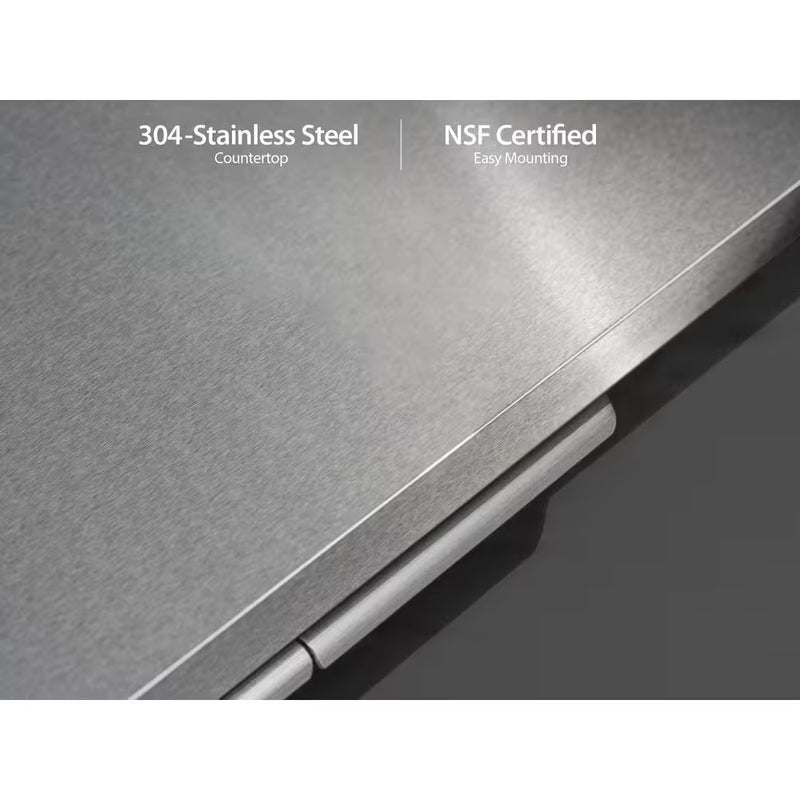 Aluminum Slate Gray 3-Piece 64 In. W X 36.5 In. H X 24 In. D 3-Piece Outdoor Kitchen Cabinet Set with Countertop