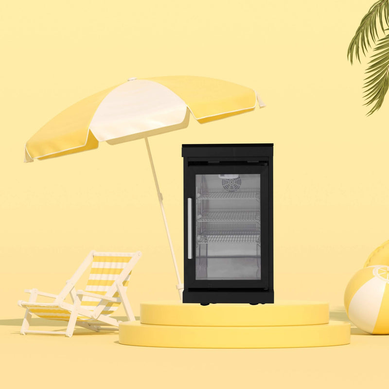 Large 68L Stainless Steel Single-Door Fridge For Outdoor Kitchen Islands